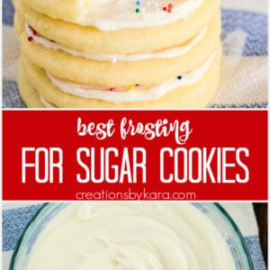 sugar cookie frosting recipe collage
