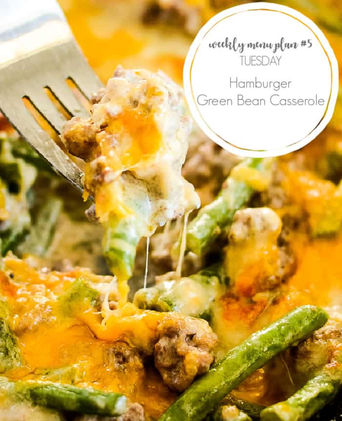 hamburger green bean casserole for meal plan #5
