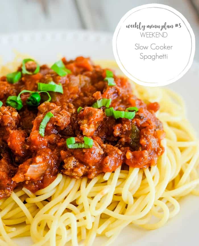 weekly menu#3-crockpot spaghetti