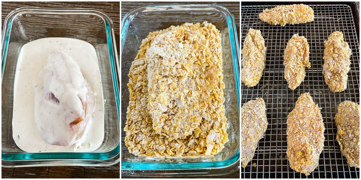 process shots - oven baked chicken strips recipe