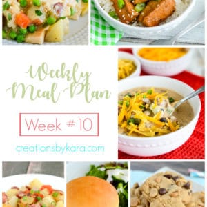 Weekly Meal Plan #10 collage