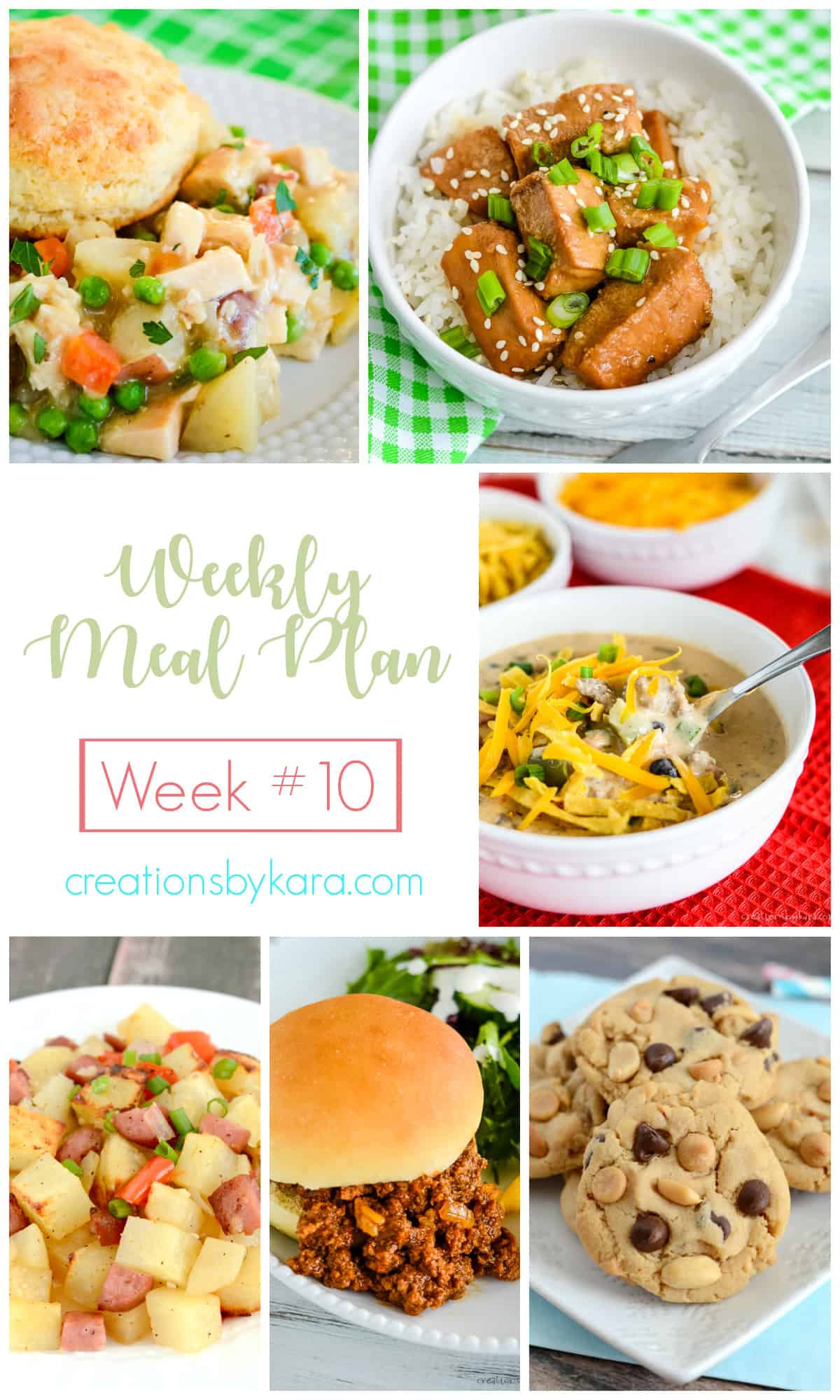 Weekly Meal Plan #10 collage
