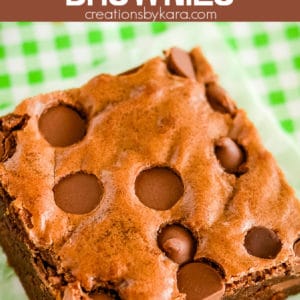 brownies with chocolate chips collage