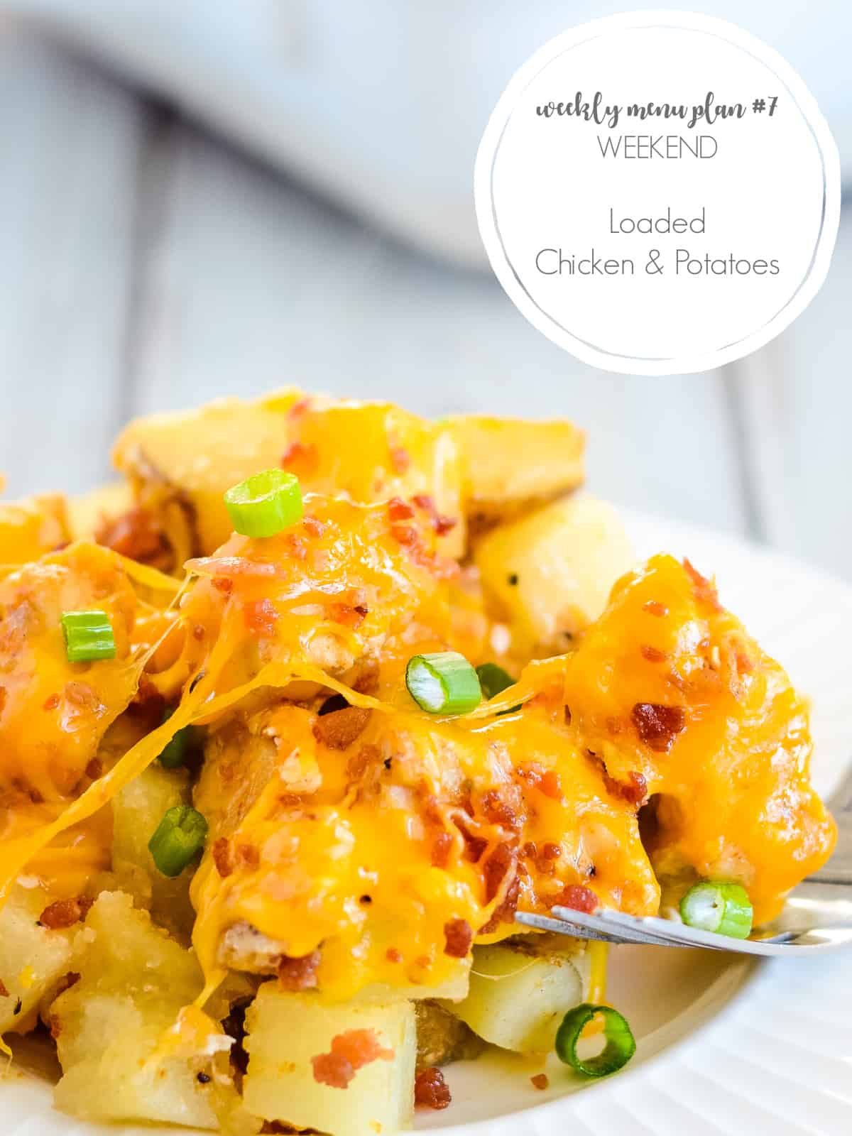 loaded chicken and potatoes for meal plan