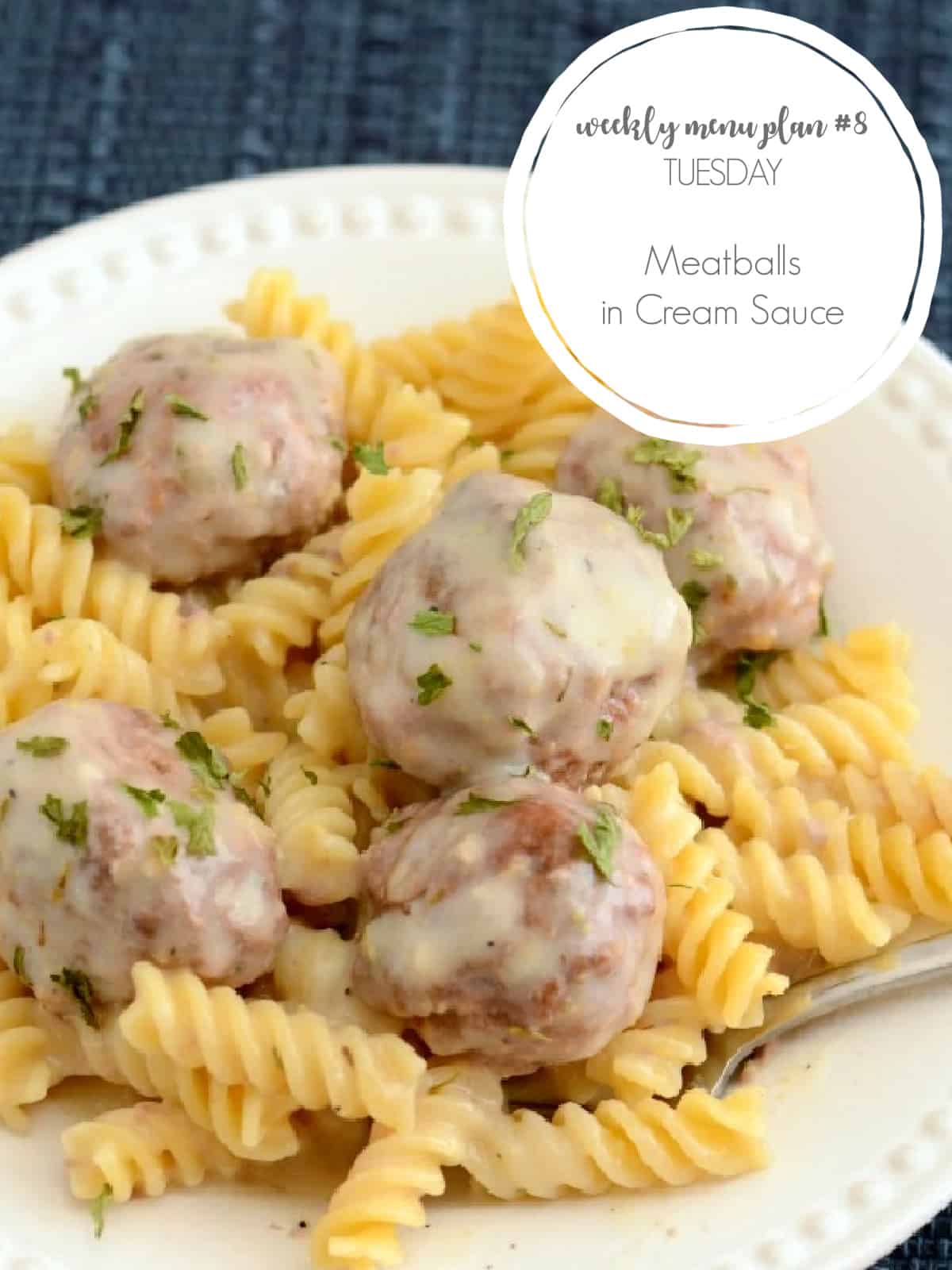 meatballs in cream sauce for menu plan