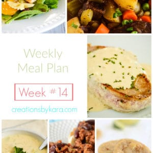 weekly meal plan #14 printable menu and grocery list
