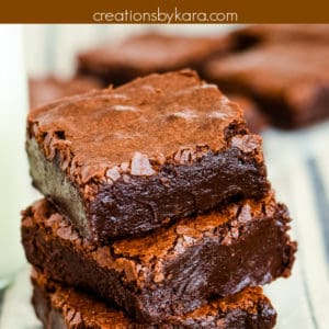 fudgy cocoa powder brownies recipe collage