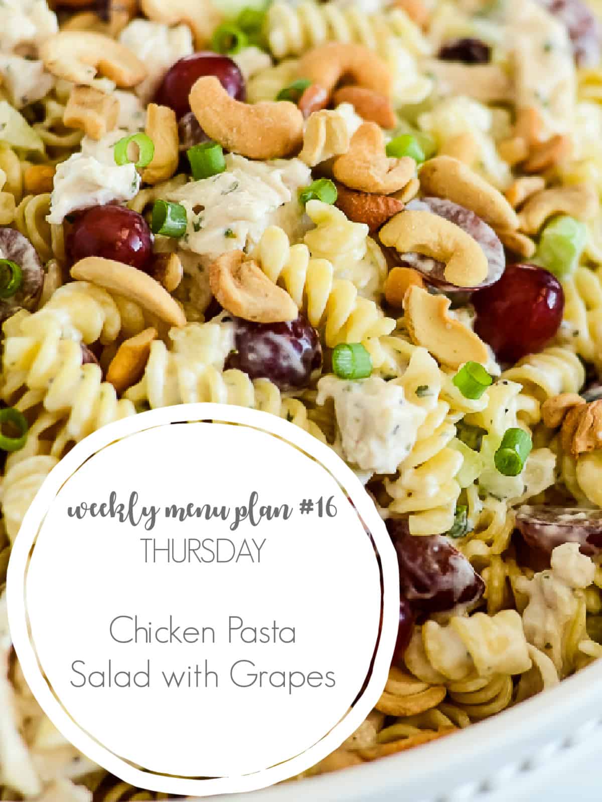 chicken pasta salad with grapes