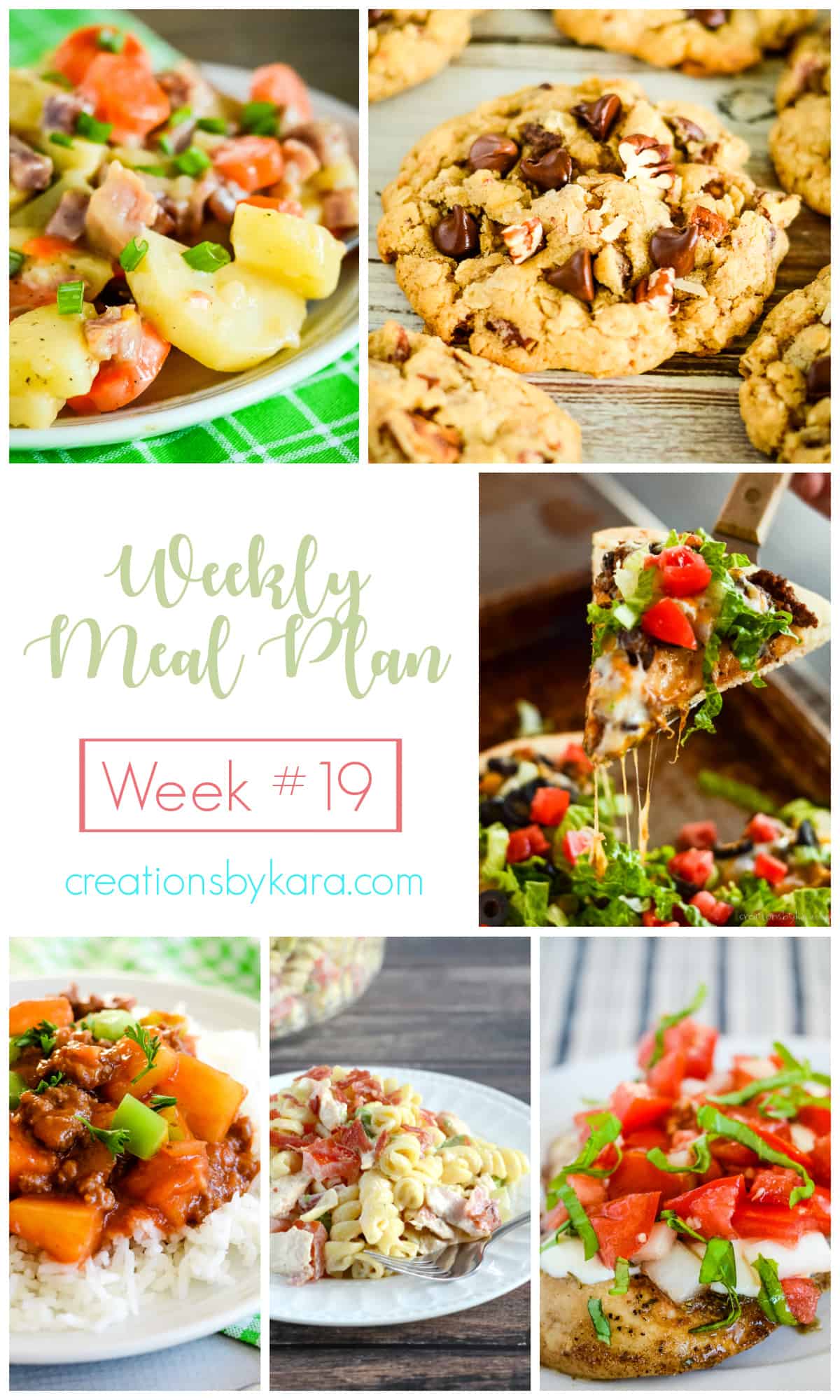 free printable weekly meal plan #19 collage