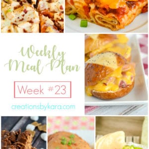 weekly meal plan #23 collage