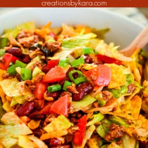 dorito taco salad recipe collage
