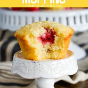 lemon raspberry muffin recipe collage