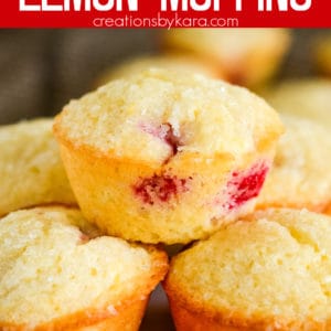 raspberry lemon muffin recipe collage
