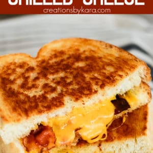 grilled cheese with bacon sandwiches