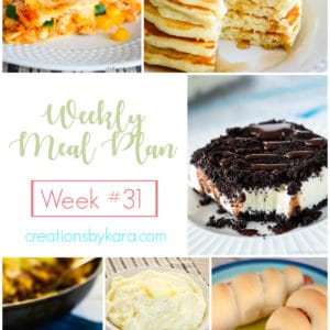 weekly meal plan #31 collage