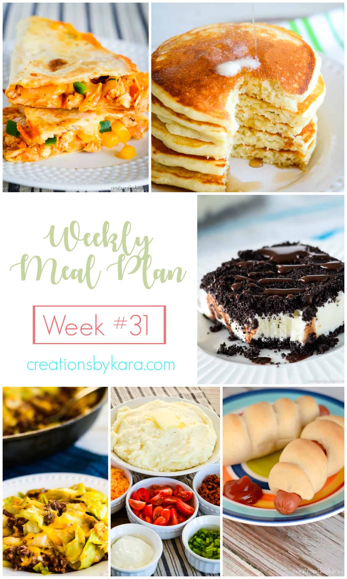 weekly meal plan #31 collage
