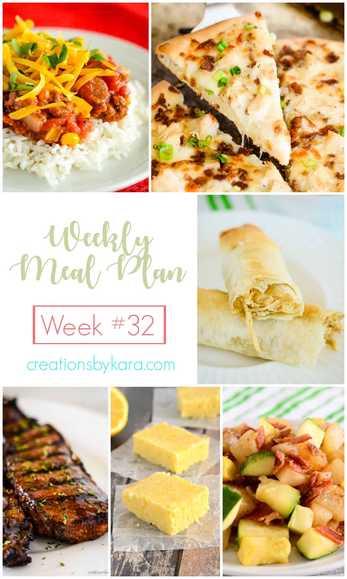 weekly meal plan collage #32