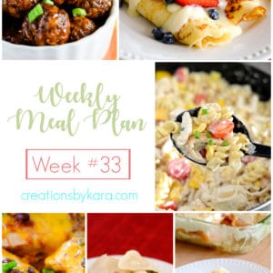 free weekly meal plan #33 collage