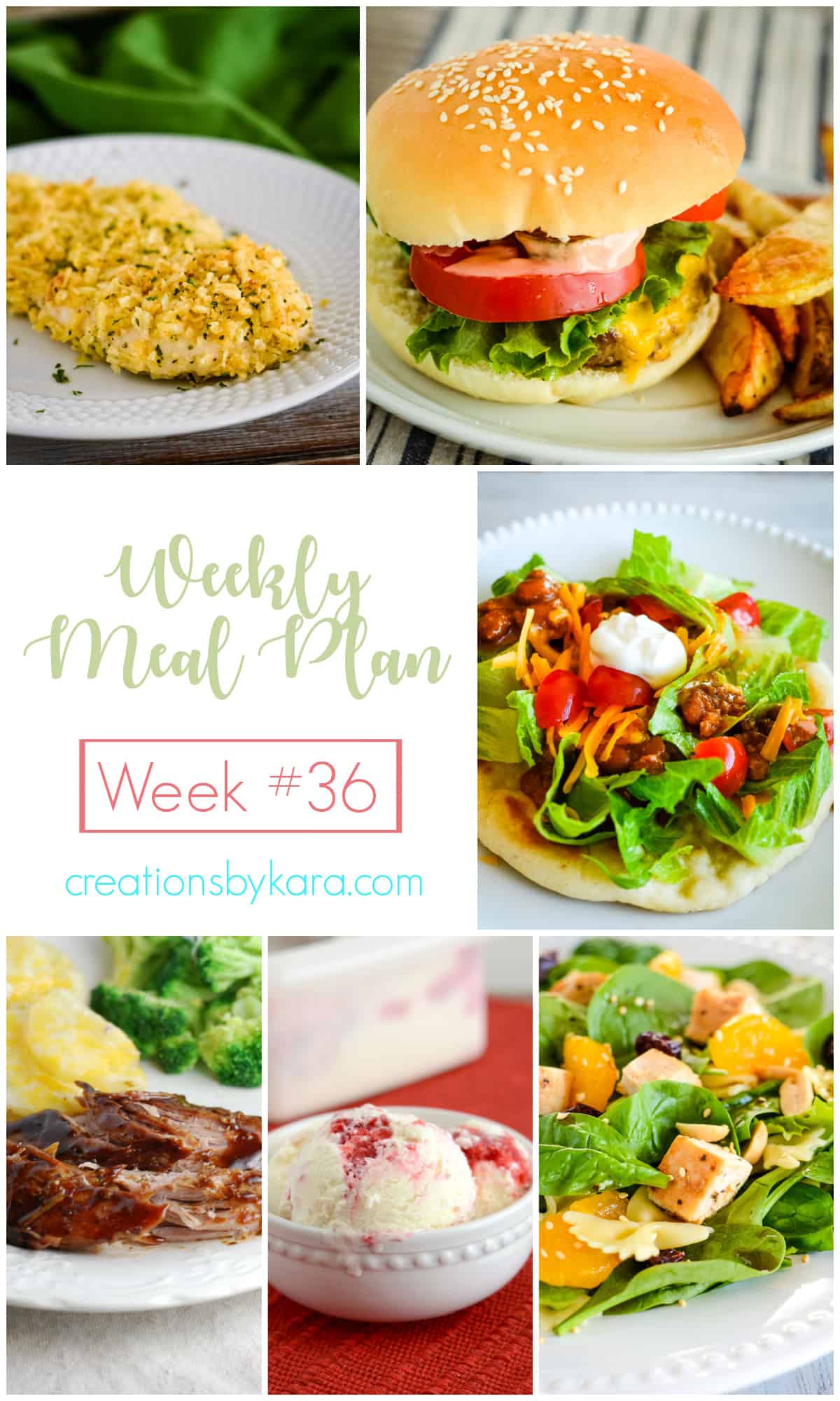 weekly meal plan #36 collage