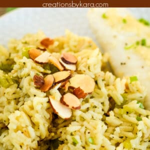 homemade rice pilaf recipe collage