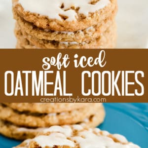 oatmeal iced cookie collage