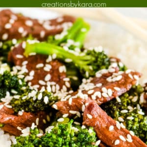 broccoli with beef recipe collage