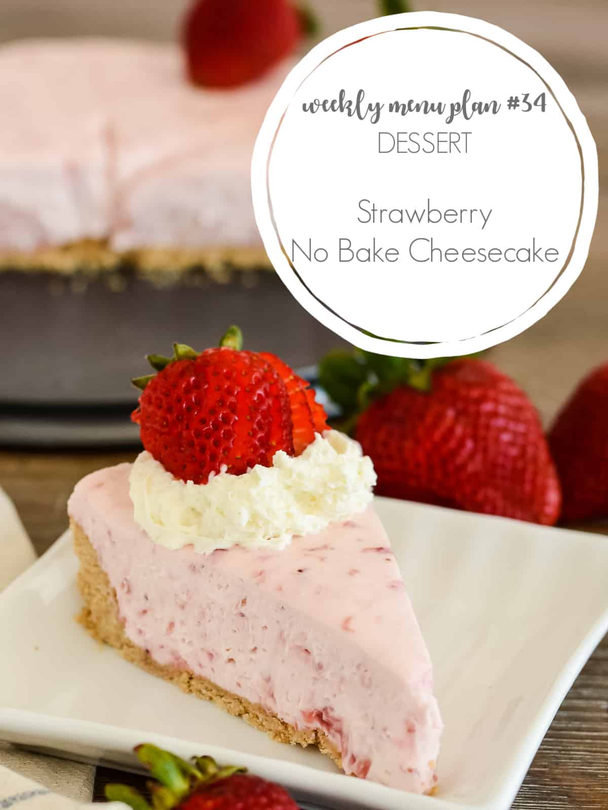 strawberry no bake cheesecake