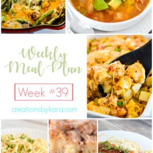 weekly meal plan #39 collage