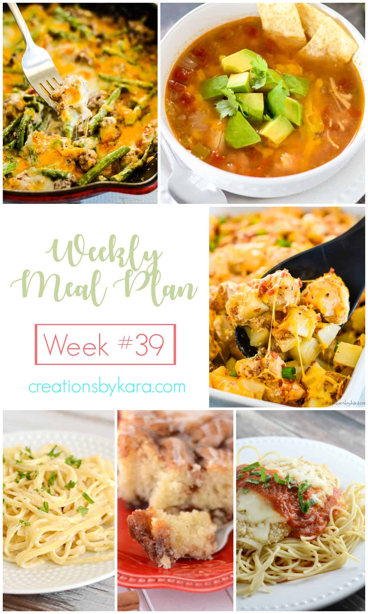 weekly meal plan #39 collage