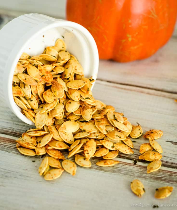 roasted pumpkin seeds flavored with ranch