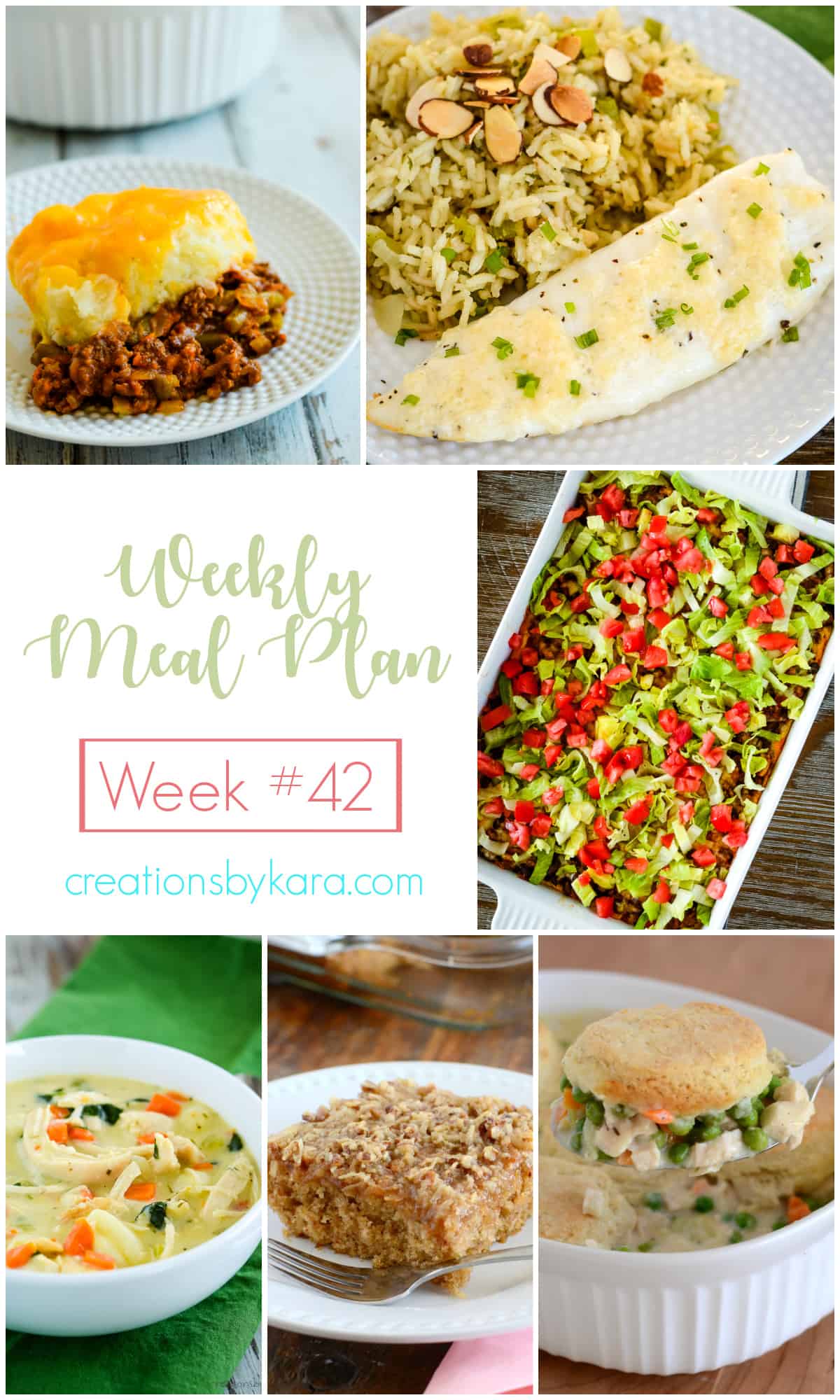 Weekly Meal Plan #42 - Creations by Kara