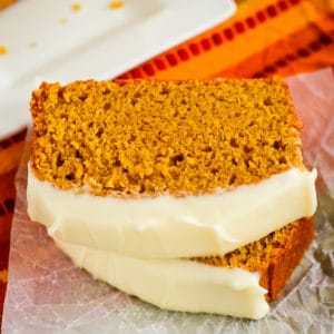 pumpkin bread recipe with cream cheese frosting