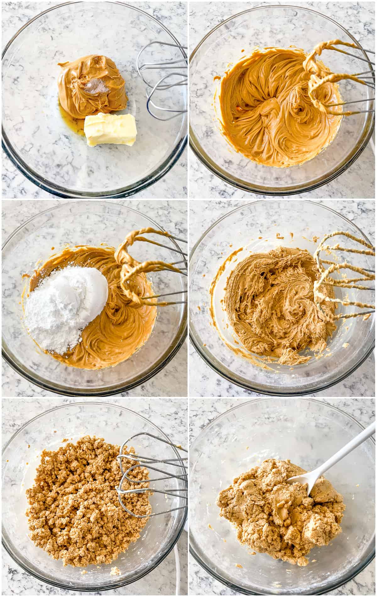 process shots - making peanut butter filling