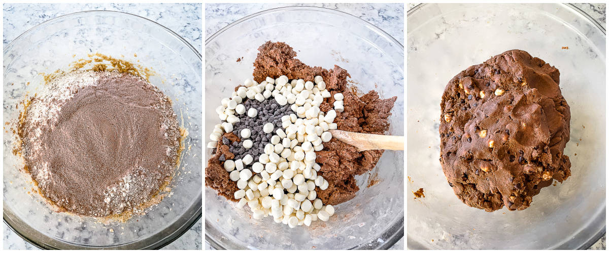process shots - making chocolate cookie dough