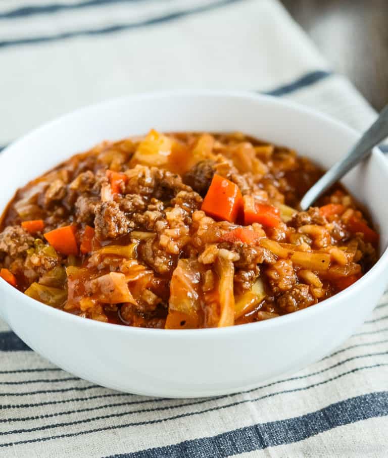 Easy Stuffed Cabbage Soup with Ground Beef Creations by Kara