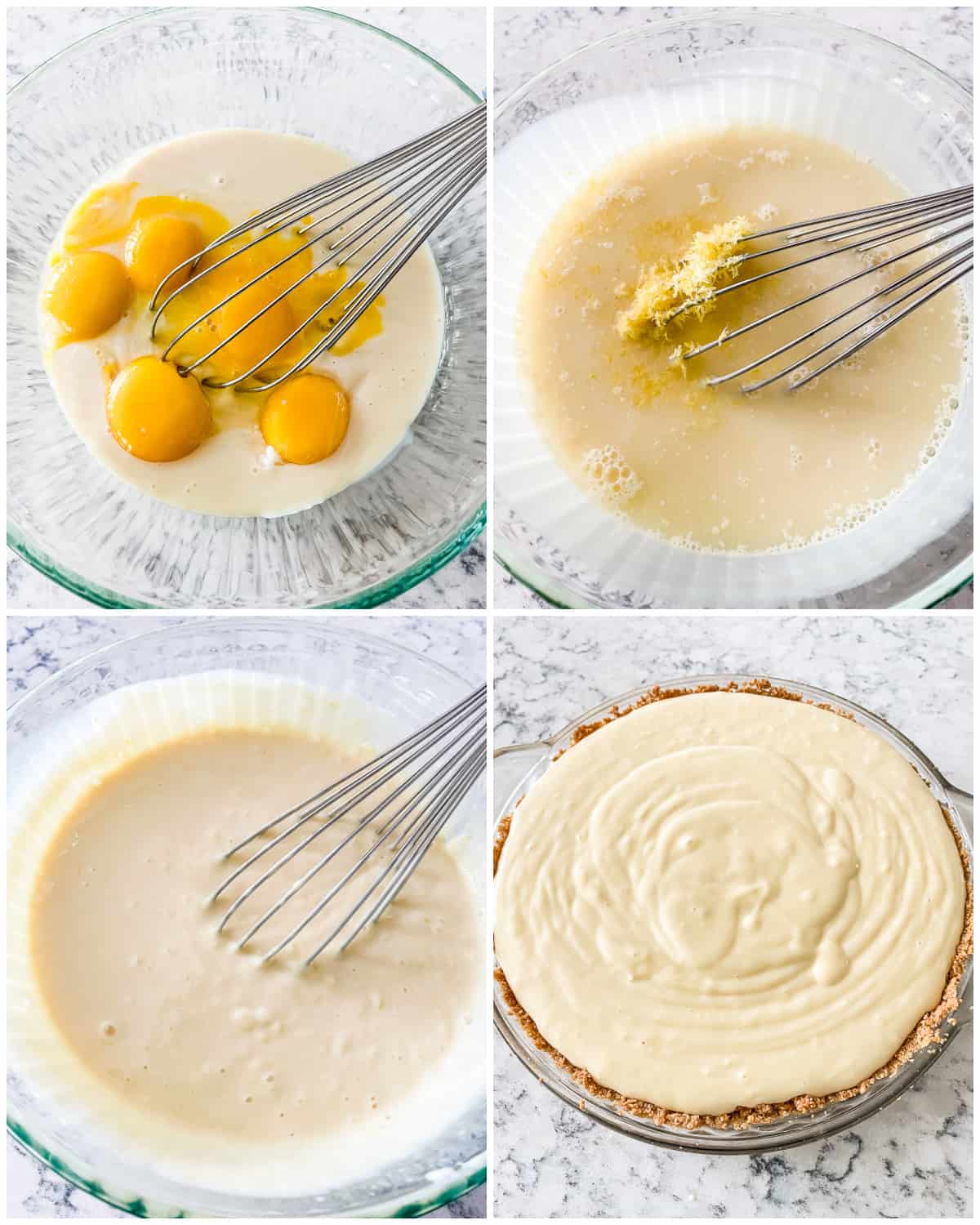 process shots - making creamy lemon pie filling