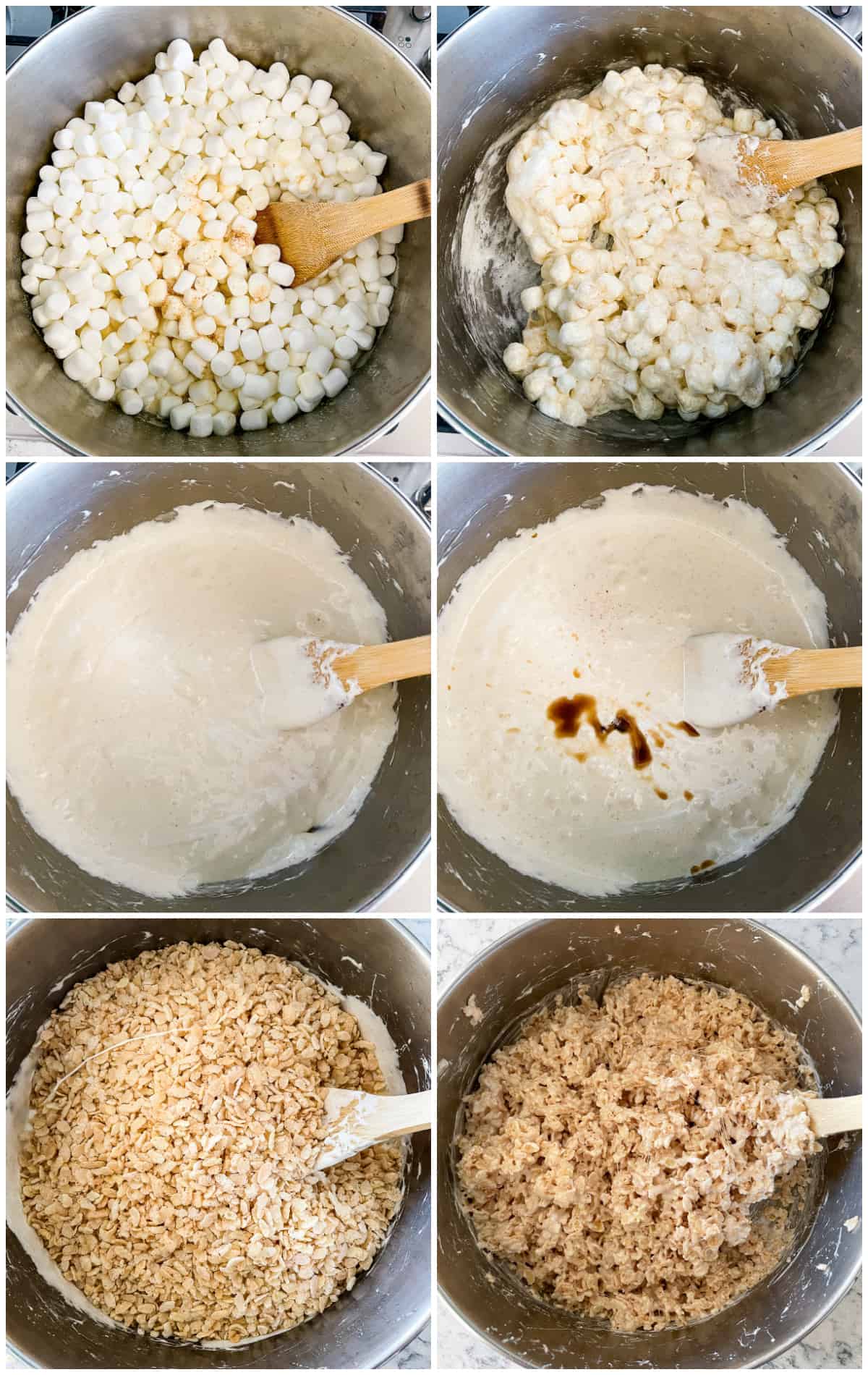 process shots - making brown butter rice crispy treats