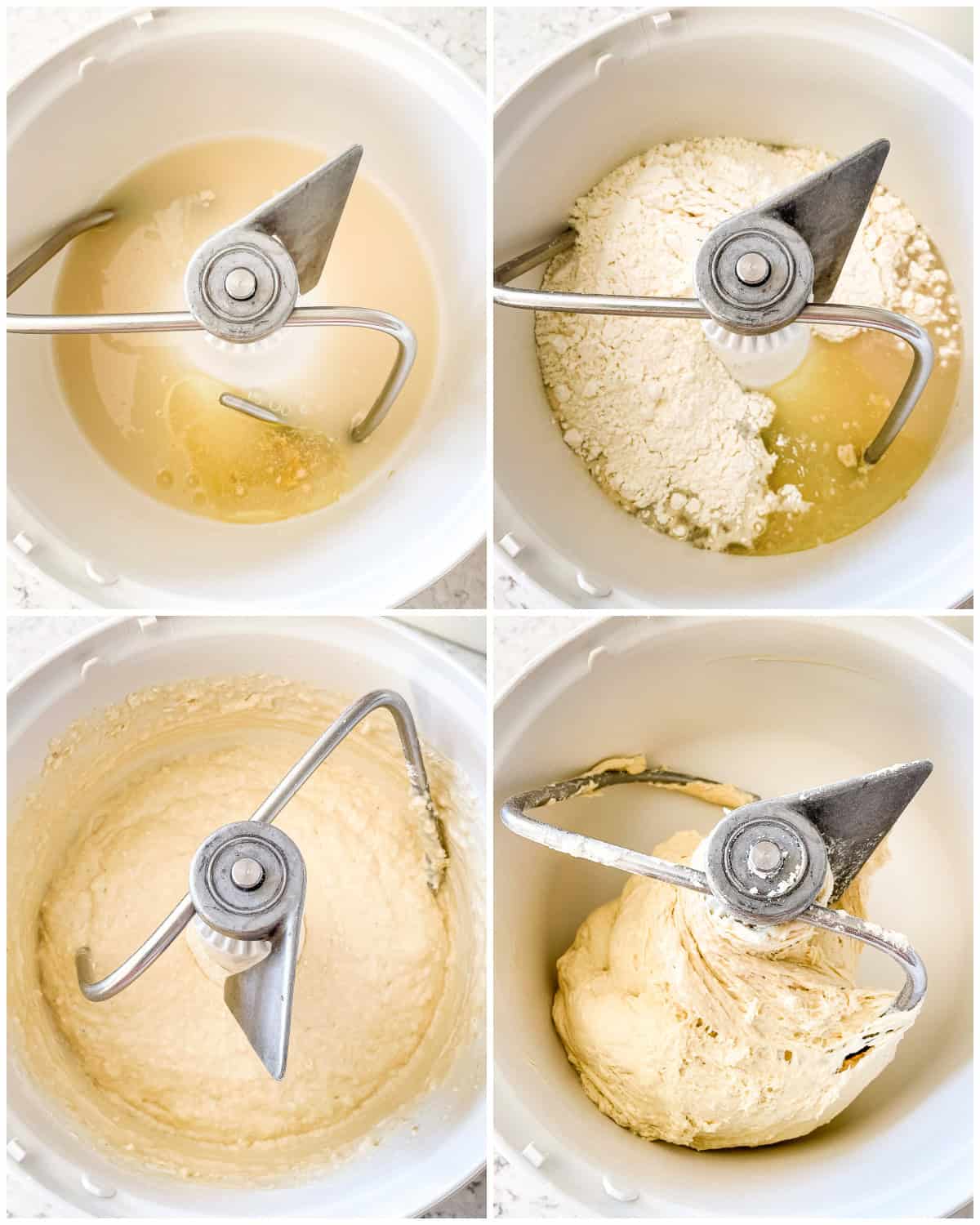 process shots - making dough for bread bowls