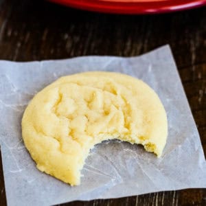 amish sugar cookie on a piece of waxed paper