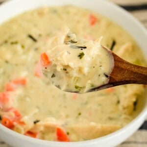 spoonful of copycat panera chicken wild rice soup