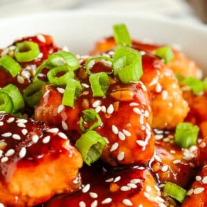 easy general tso's chicken recipe collage