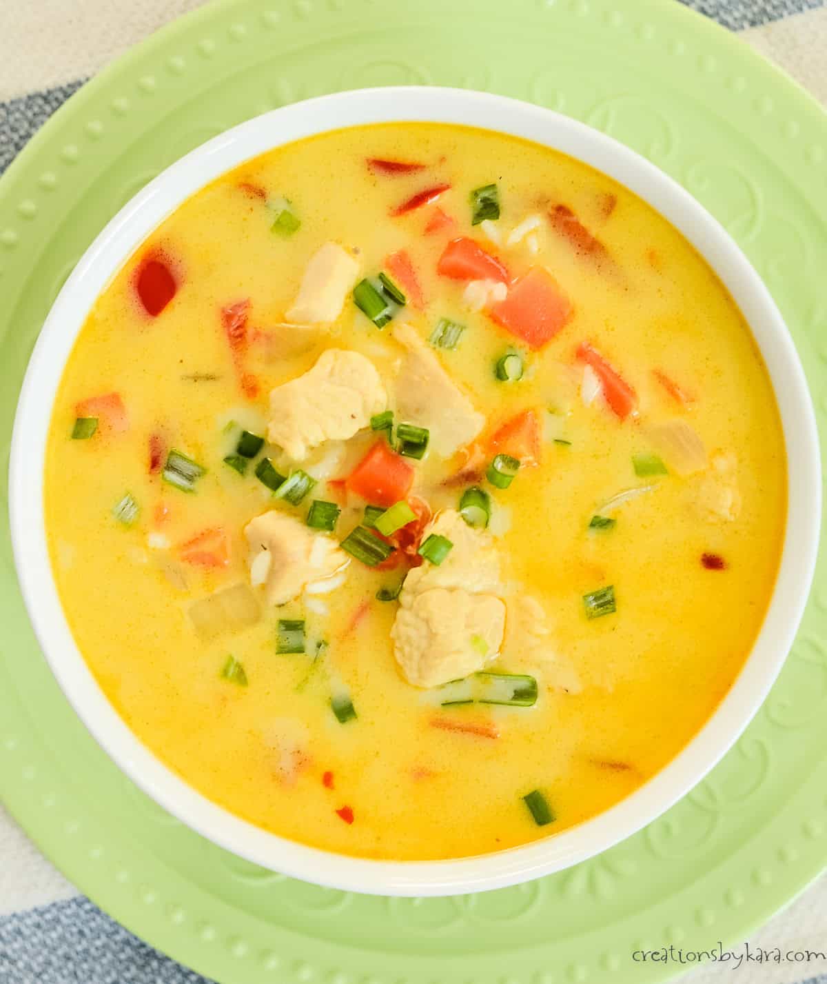 Thai Coconut Curry Chicken Soup Recipe - Creations by Kara