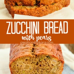 zucchini bread with pears