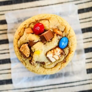 leftover Halloween candy cookie