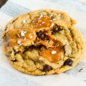 gooey salted caramel chocolate cookies