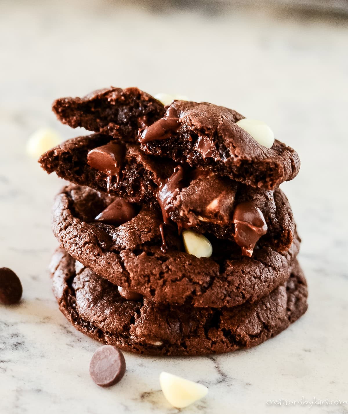 triple chip chocolate cookies