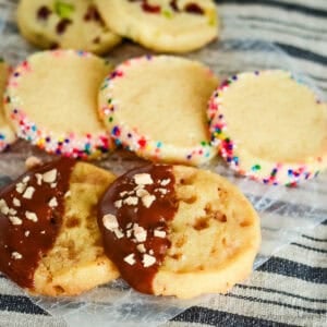 homemade icebox cookies on waxed paper