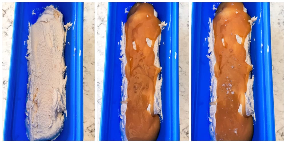 how to layer salted caramel ice cream