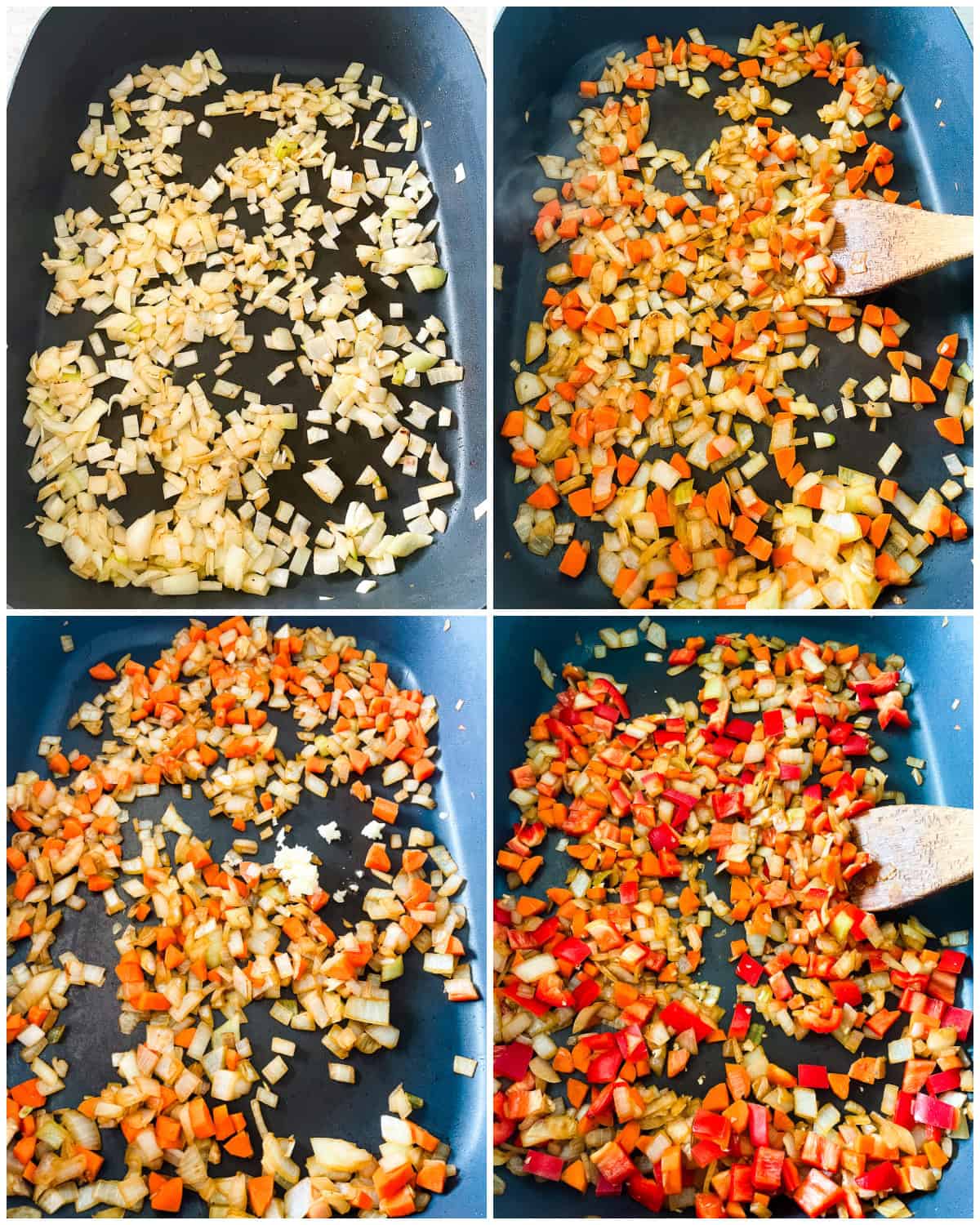 sauteed vegetables for fried rice