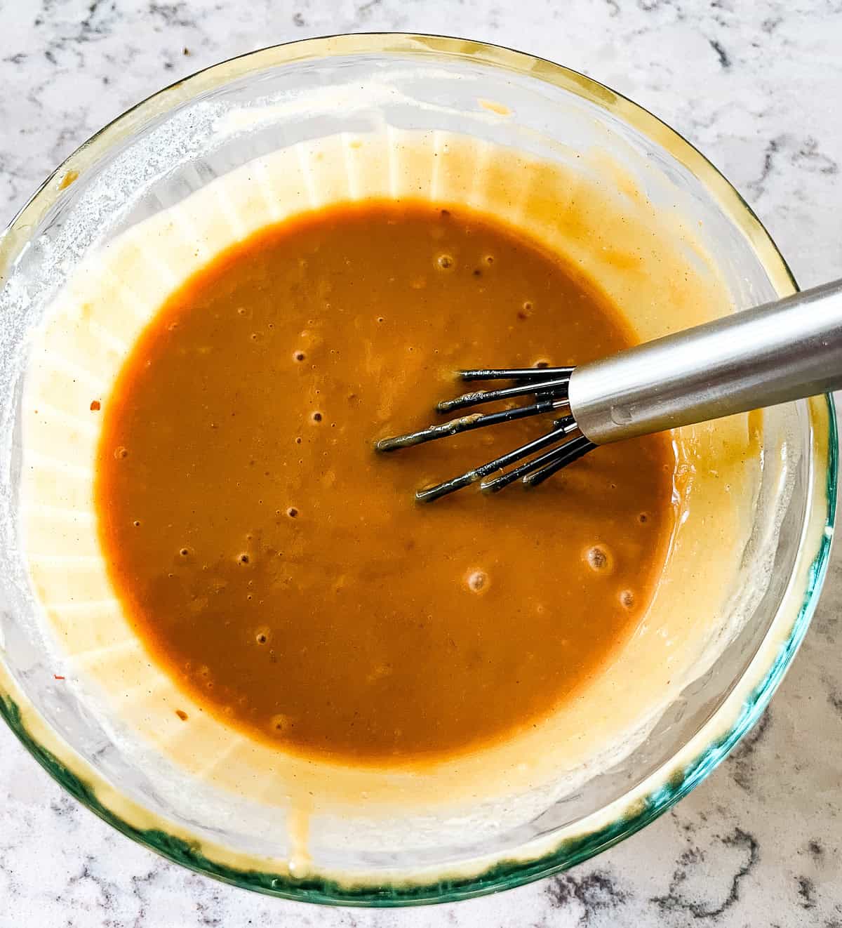bowl of peanut butter sauce for chicken